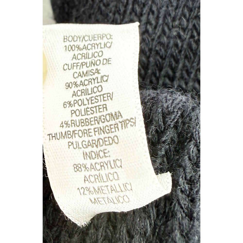 Attention Mens Knit‎ Gloves Black Touchscreen Compatible Large/XL Winter Gift - Picture 4 of 6